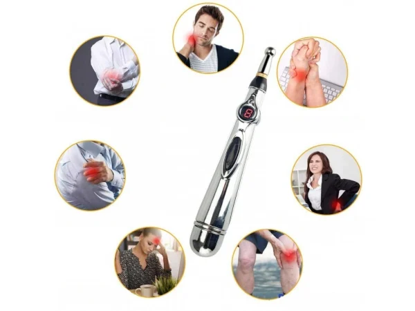 Stilou electric pentru Masaj, Electrostimulare, Acupunctura fara ace, 9 Viteze, 3 Capete - imagine 7