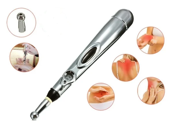 Stilou electric pentru Masaj, Electrostimulare, Acupunctura fara ace, 9 Viteze, 3 Capete - imagine 3