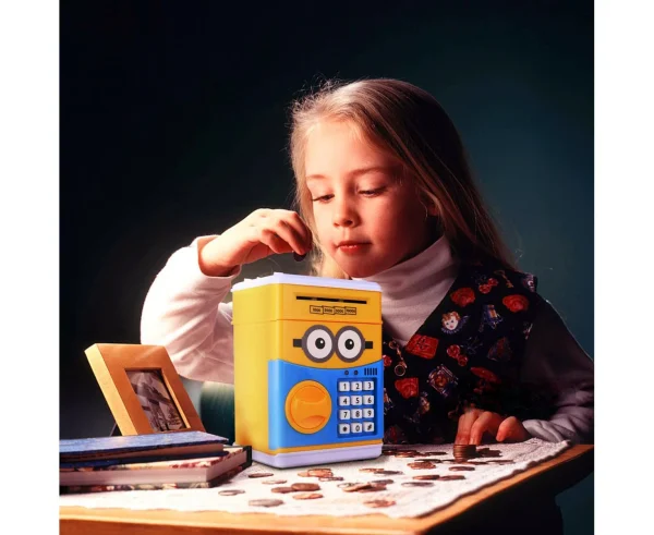 Pusculita interactiva pentru copii tip seif cu cifru - imagine 2