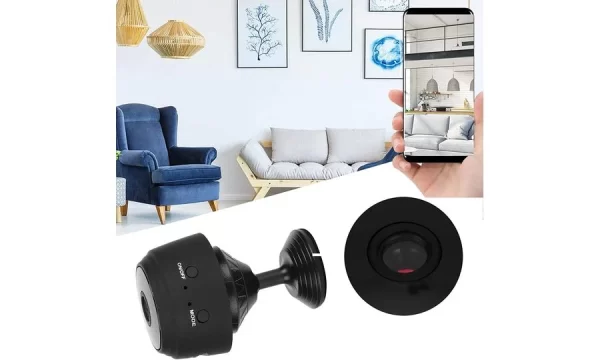 Camera de supraveghere  A9, Senzor de miscare, 1080p, Wi-Fi, 32GB, 4.5 x 5 cm, Negru - imagine 2