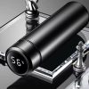 Termos smart cu afisaj led, indicator temperatura, 500 ml, negru, otel inoxidabil - imagine 5