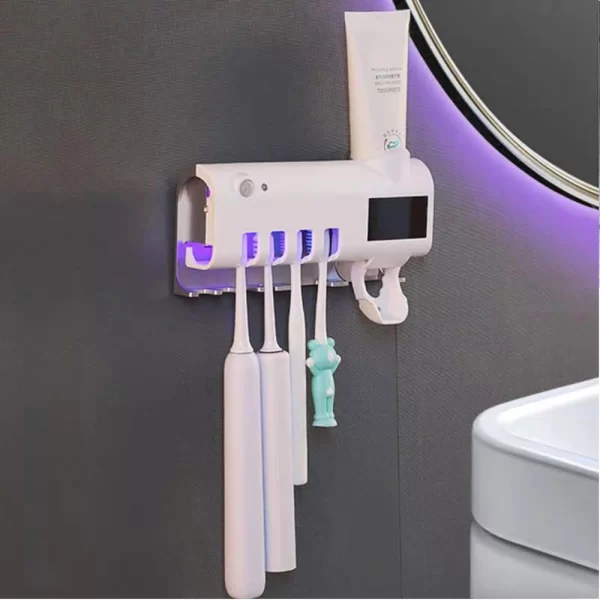 Dozator pentru pasta de dinti si sterilizator UV pentru periute - imagine 2