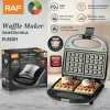 Aparat pentru preparat vafe/gofre, RAF, negru/gri, 850W, Antiaderent - imagine 5