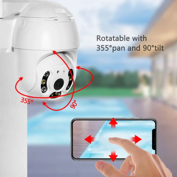 Camera supraveghere WIFI, 2MP sau 3MP, FULL HD, vedere color noaptea, Micro SD, Rotire 355, detectie forma umana - imagine 6