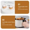 Friteuza Air Fryer Blasko 5232W cu Aer Cald, Fara Ulei, Capacitate 5.8L, 1500W, Alb - imagine 6