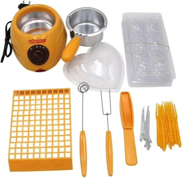 Aparat electric pentru topit ciocolata, 2 faze de topire, alimentare 220V, putere 20W+ Set Fondue - Chocolatiere - imagine 4