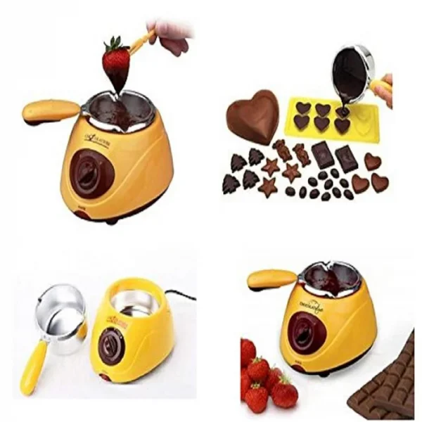 Aparat electric pentru topit ciocolata, 2 faze de topire, alimentare 220V, putere 20W+ Set Fondue - Chocolatiere - imagine 3