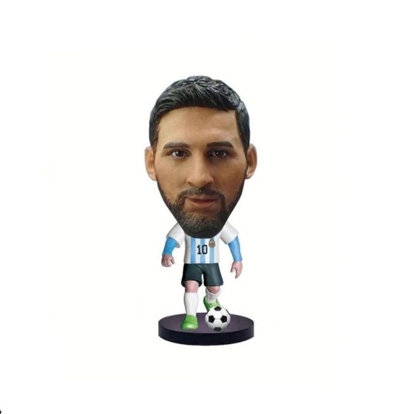Figurina Fotbalist, Lionel Messi, bleu/alb, 11 cm - imagine 2