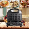 Aparat pentru preparat vafe/gofre, RAF, negru/gri, 850W, Antiaderent - imagine 3