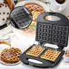 Aparat pentru preparat vafe/gofre, RAF, negru/gri, 850W, Antiaderent - imagine 4