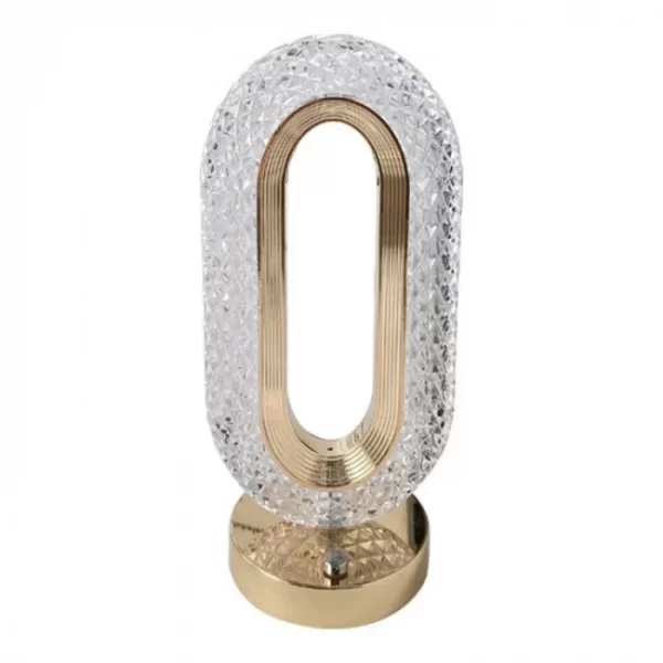 Lampa Diamond Crystal LED cu 3 temperaturi de culoare, alb rece, alb cald, neutru, culoare auriu - imagine 5