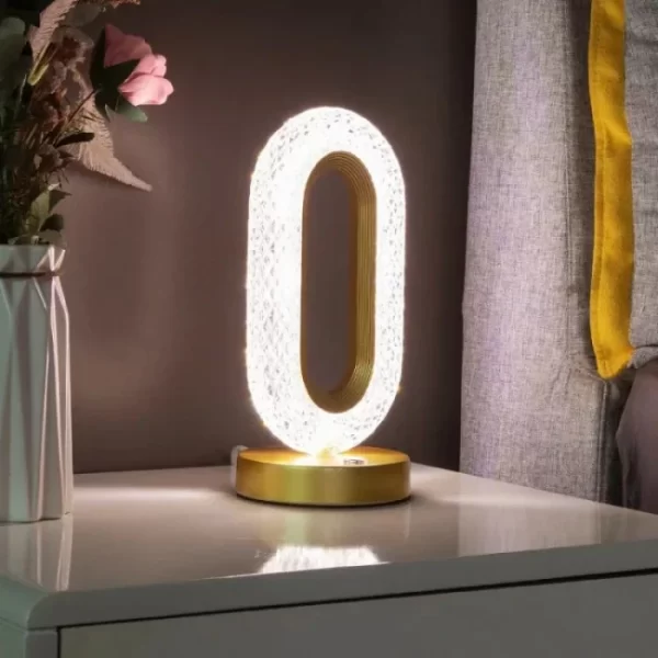 Lampa Diamond Crystal LED cu 3 temperaturi de culoare, alb rece, alb cald, neutru, culoare auriu - imagine 6