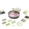 Razatoare multifunctionala pentru legume, cu accesorii pentru diferite tipuri de feliere, Verde/Gri, 29.5 x 22 x 9 cm - imagine 7