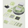 Razatoare multifunctionala pentru legume, cu accesorii pentru diferite tipuri de feliere, Verde/Gri, 29.5 x 22 x 9 cm - imagine 8