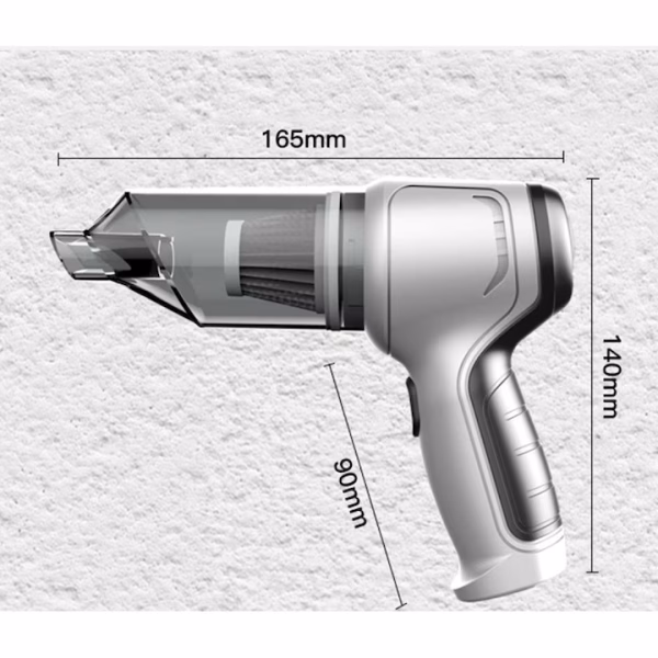 Aspirator Portabil 3 In 1, Aspirare si Suflare, Utilizabil Casa si Masina, 120 W, Acumulator Incarcare USB C - imagine 3