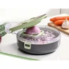 Razatoare multifunctionala pentru legume, cu accesorii pentru diferite tipuri de feliere, Verde/Gri, 29.5 x 22 x 9 cm - imagine 9