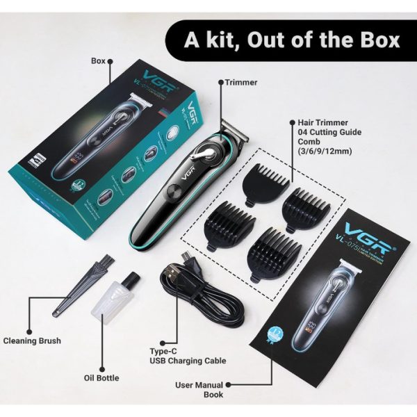 Aparat de tuns reincarcabil V075, USB, 600mAh, accesorii incluse - imagine 13