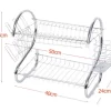 Suport pentru uscarea vaselor, tacamuri si pahare, Inox, Argintiu - imagine 7