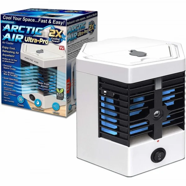 Racitor de aer cu gheata, portabil, umidificator, purificator, Arctic Cool cu doua rezerve de gheata - imagine 2