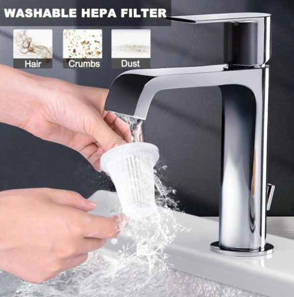 Aspirator Auto 6 in 1, pentru Casa, Masina, Calculator, Birou, Putere 100W, Eficienta Mare, Functii de Aspirare, Suflare, Vidare, Filtru HEPA, Perie Detailing, Negru - imagine 3