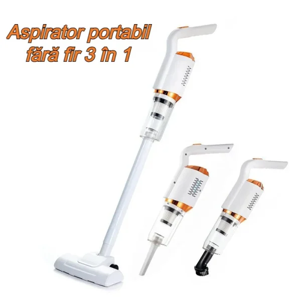 Aspirator vertical fara fir, AT PERFORMANCE®, Multi-suprafete, 150 W, Tehnologie Ciclonica, Alb - imagine 2