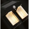 Pachet 2 x Lampa solara de perete dubla cu Senzor de miscare si 3 moduri iluminare - imagine 2