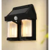 Pachet 2 x Lampa solara de perete dubla cu Senzor de miscare si 3 moduri iluminare - imagine 8
