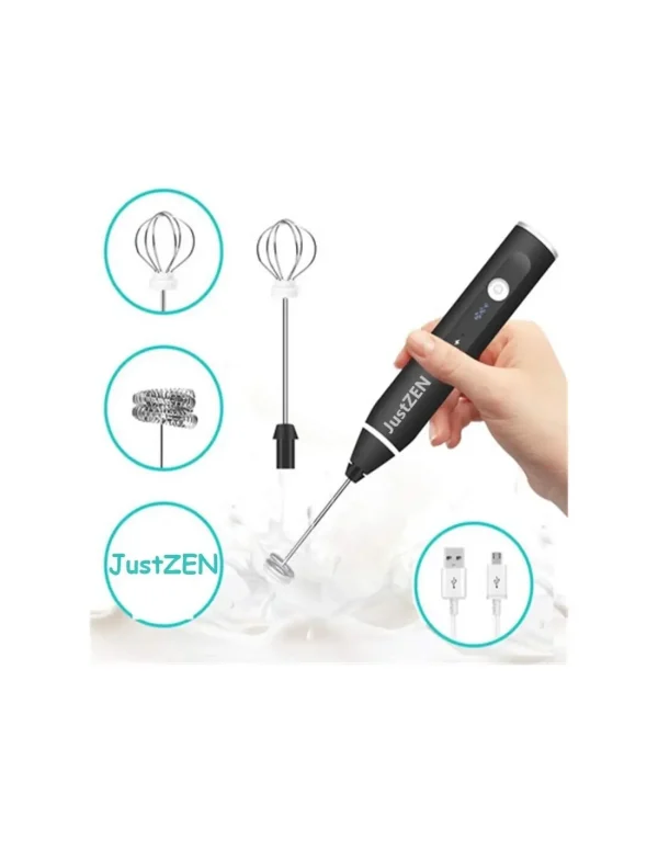 Mixer frappe cu 2 capete, 3 trepte de viteza,acumulator reincarcabil USB super portabil - imagine 4
