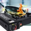 Aragaz portabil camping, aprindere automata, negru - imagine 5
