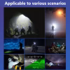 Lanterna de cap LED, zggzerg, Cu 3 Benzi Led COB si XPE, Profesionala, Acumulator 1200mah, Rezistenta la Apa, Senzor Miscare, lumina rosie, alb, galben, 10 moduri lumina, negru - imagine 5