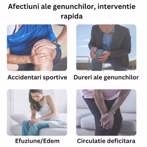 Aparat De Masaj Pentru Genunchi, Tehnologie Laser, Ecran Tactil, 3 Intensitati Incalzire si Vibratii - imagine 3