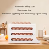 Suport pentru oua cu rulare automata, 4 straturi, alb, pentru 30 oua，pentru frigider - imagine 4