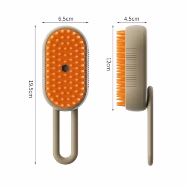 Perie cu aburi pentru masaj, pentru caini si pisici, ideala pentru descurcarea blanitei, cu pulverizare, rezervor de apa si incarcare USB - imagine 9