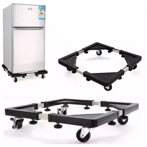 Suport NEGRU reglabil cu roti pentru electrocasnice