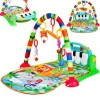 Jucarie Centru de Activitati Multifunctional 4 in 1 cu Lumini si Sunete, PIAN Detasabil , Jucarii Zornaitoare, Oglinda, 4 Moduri de Joaca, Lavabil, Multicolor