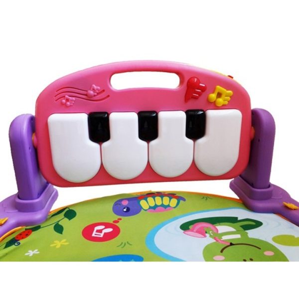 Jucarie Centru de Activitati Multifunctional 4 in 1 cu Lumini si Sunete, PIAN Detasabil , Jucarii Zornaitoare, Oglinda, 4 Moduri de Joaca, Lavabil, Multicolor - imagine 2