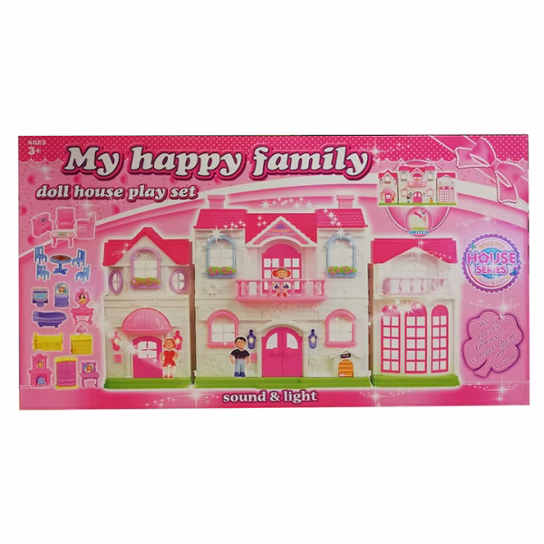 Casuta De Papusi, Figurine Si Mobilier, Lumini Si Sunete, Multicolor, Doll house play - imagine 2