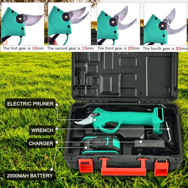 Foarfeca Electrica Pentru Vita De Vie Si Crengi, 2 Acumulatori 21V-48V, 2Ah - imagine 4