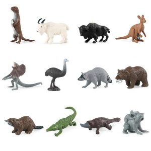 Set Figurine Animale Salbatice 2, 12 Piese, 6 cm, Multicolor