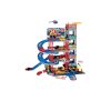 Set Joaca pentru Copii Parcare cu 4 Nivele, cu 4 Masinute Incluse si Elicopter, Heliport, Rampa de Coborare, Spalatorie, Acces cu Bariera si Benzinarie