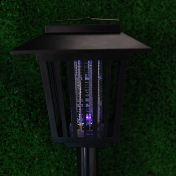 Set 2 Lampa Solara Antiinsecte Pentru Gradina Cu Lumina Led - imagine 4