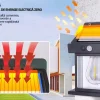 Set 2 Lampa Solara De Exterior, Cu Senzor De Miscare Si Lumina, 3 Moduri Functionare, Rezistente La Apa, Alimentat Cu Energie Solara Pentru Curte Sau Gradina, Lumina calda - imagine 3