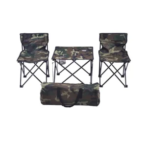 Set Masa Si Scaune Pentru Pescuit, Camping, Picnic, Pliabile, Portabile, Geanta Transport, Army