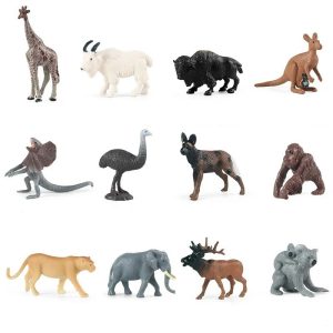 Set Figurine Animale Salbatice, 12 Piese, 6 cm, Multicolor