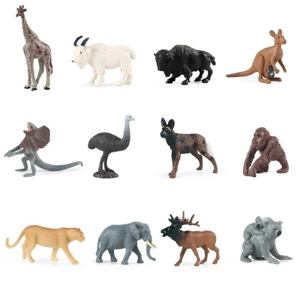 Set Figurine Animale Salbatice, 12 Piese, 6 cm, Multicolor