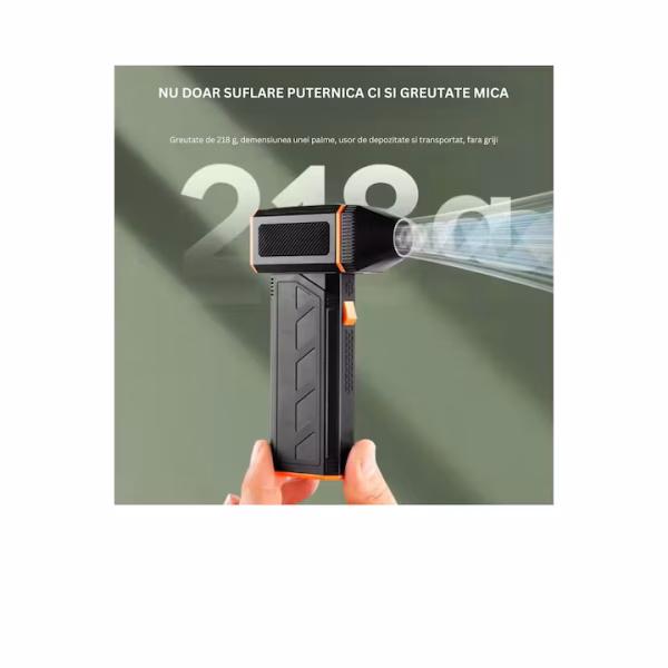 Suflanta Aer Cu Mini Ventilator Electric, Portabila, Cu 3 Trepte De Putere, Multifunctionala, 120000RPM si 45 Metri/Secunda - imagine 3