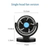 Ventilator Auto Dublu, 10W, 2 Trepte de Viteza, Rotire 360°, Silentios - imagine 5